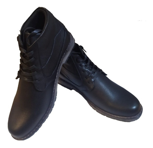 Zapatos Para Hombre Botines De Cuero Y Gamuza