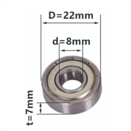 Pack 4 Rodamientos 608zz, Impresoras 3d, Cnc, Arduino, Etc