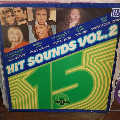 Vinilo 15 Hit Sounds Vol 2 Travolta Carra Summer Gibb Cp2