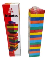 Comprar Jenga Torre De Colores 54 Piezas Dado Madera Didáctico -266