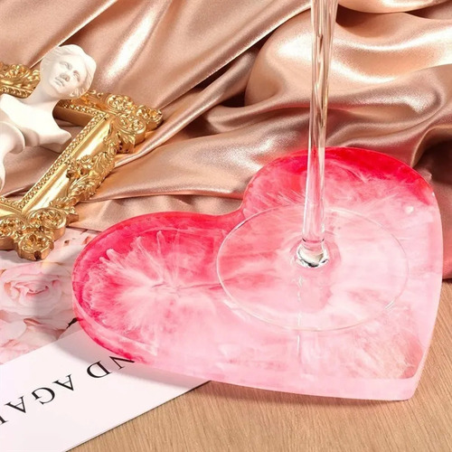 Molde De Silicona De Resina Con Forma De Corazón Rectangular