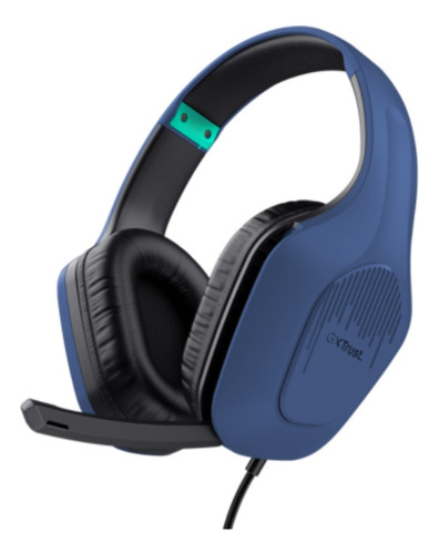 Auriculares Gamer Trust Gxt 415b Zirox Blue Livianos Multipl