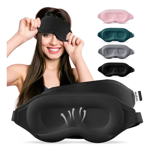Máscara de Dormir 3D Ajustável com Espuma de Memória e Seda, Cor ...