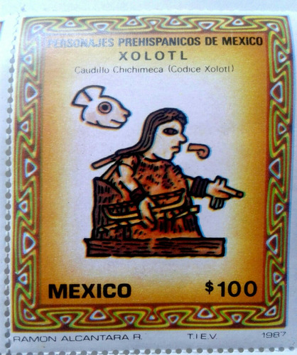 Timbres Postales México Personajes Prehispánicos