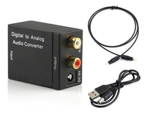 Imagen 3 de 5 de Adaptador Convertidor De Audio Digital A Analógico Sonido