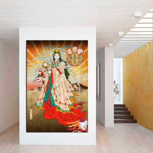 Cuadro Decorativo Geisha Oriente Japón (60x40 Cm)