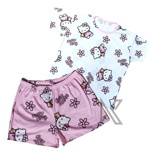 Pijama Corto Animado De Hello Kitty - Dos Piezas Sublimado | Cuotas sin interés Pijama Corto Animado De Hello Kitty - Dos Piezas Sublimado | Cuotas sin interés