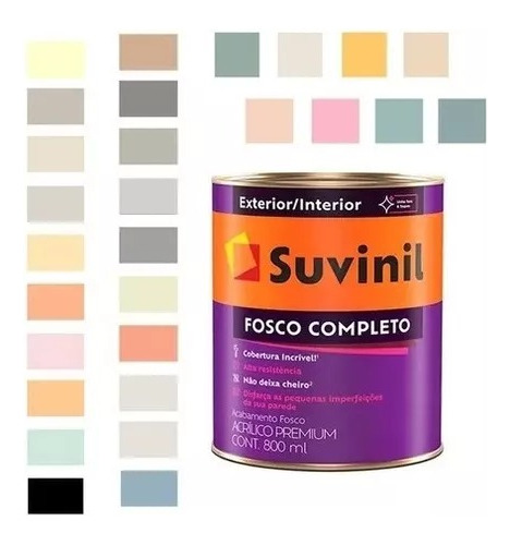 Tinta Acrílica Fosca Cores 900ml  Suvinil