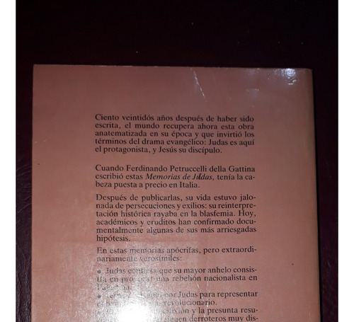 Memorias De Judas-f. Petruccelli Della Gattina (Usado)