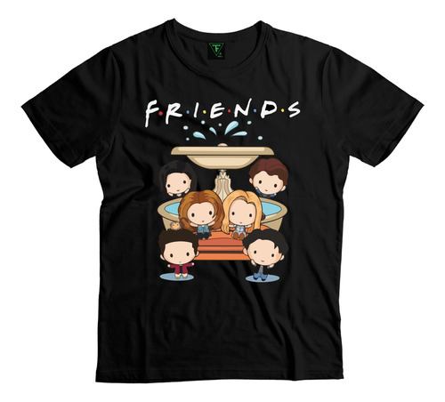 Polera Friends Serie Dibujo Pileta Fuente Tierno Xxl Xxxl 