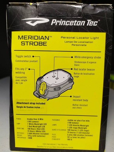 Princeton Tec Meridian Strobe Beacon 100 Lumens