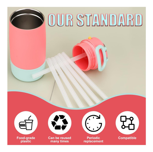 6 Pcs Reemplay Platas Para Tazas De Ello, Pajitas De Con De