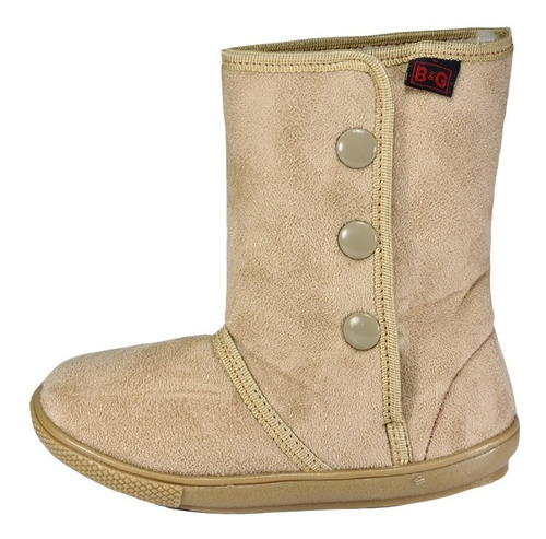 Botitas Infantiles Billy Boys Beige Gamuzado Del 20 Al 26