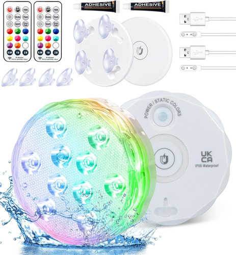 Luces Led Sumergibles Magnéticas Recargables - 3.3? ...