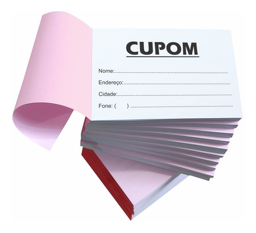 20 Blocos Cupom Para Sorteio Com 50 Folhas - Personalizado