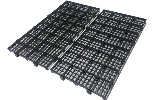 8 Pisos Plastico Preto Estrado Plat 50x25cm Piso P/ Box 