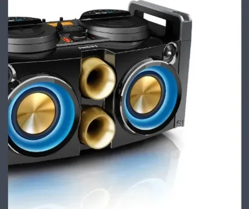 Mini Sistema Philips Ntrx100 380w Mp3 Usb Doble Fm Bluetooth Color Negro/Dorado