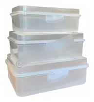 Comprar Pack 72 Viandas (24 De 3 Medidas) X Mayor Taper Lunchera Color Cristal