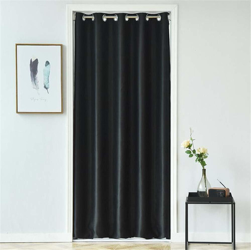 Cortina Blackout Diseño Onda Raya Ojal Para Ventana Puerta 1