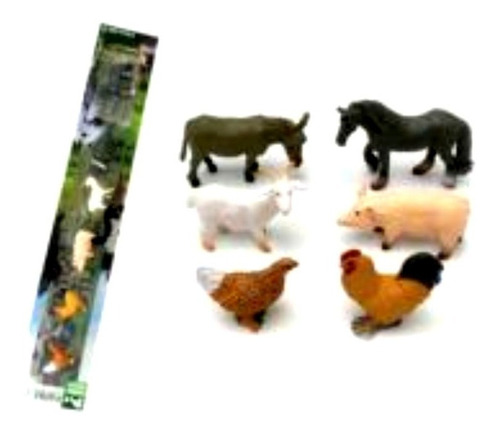 Animales De La Granja Kit 6 Animales Plástico