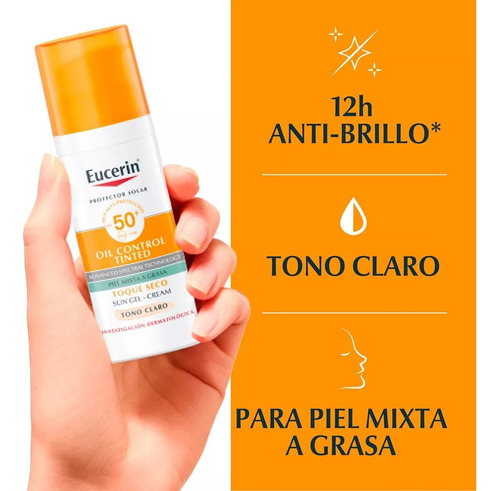 Eucerin Protector Solar Sun Control Facial Claro Fps50+ 50ml
