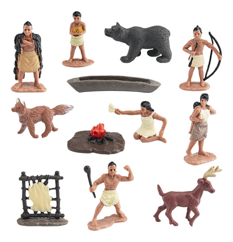 12 Piezas Figuras Indias Figuras De Acción Indias Y