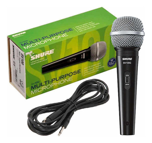 Microfono Shure Sv100 Voces Cardiode Cable Envio Gratis