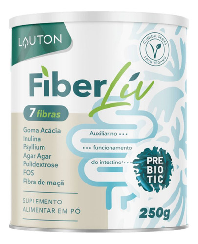 Kit 3x Fiberliv Prebiotic 7 Fibras 250g - Lauton Sabor Sem Sabor