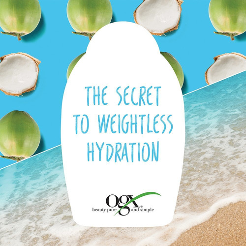 Los Surfactantes Ogx Sin Peso Hidratación + Agua De Coco Cha