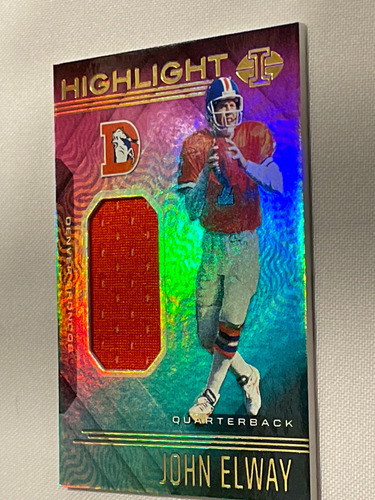 John Elway Game Used Jersey Card Panini Illusions 2020 Inser (Usado)