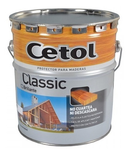 Cetol Classic Exterior Brillante 4lt Color Cristal +pincel 1