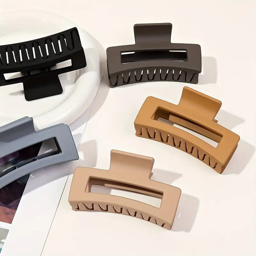 6 Pcs Clips De Garra Para El Cabello Rectangular