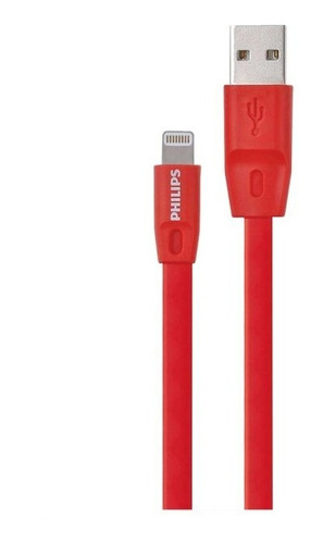 Cable Philips Para iPhone 1.2 Mts Rojo Fj