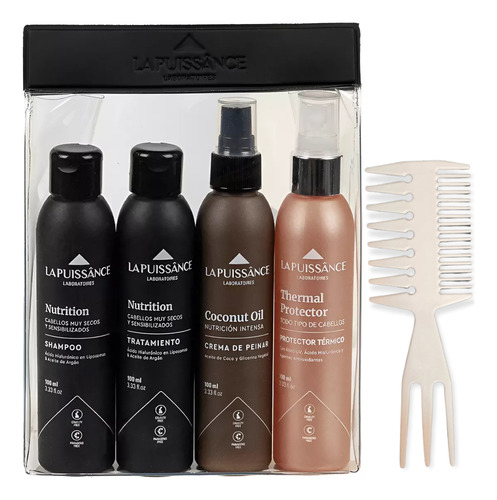 Travel Kit Viaje Tratamiento Cabello Con Peine La Puissance