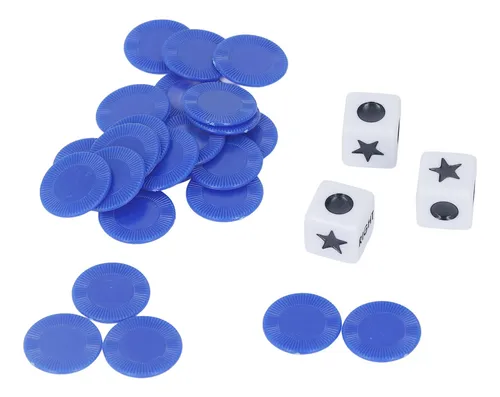 Conjunto de Jogo de Dados LCR, Portátil 3 Jogadores Acrílico Esquerda  Direita Conjunto de Dados 3 Dados 24 Fichas Jogos de Dados para Festas de Amigos  Jogos de Beber Jogos e