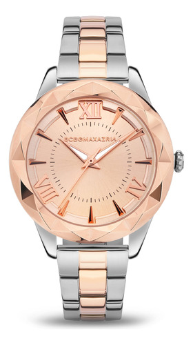 Reloj Mujer Bcbgmaxazria Clásico En Tt Plata/oro Rosa Modelo