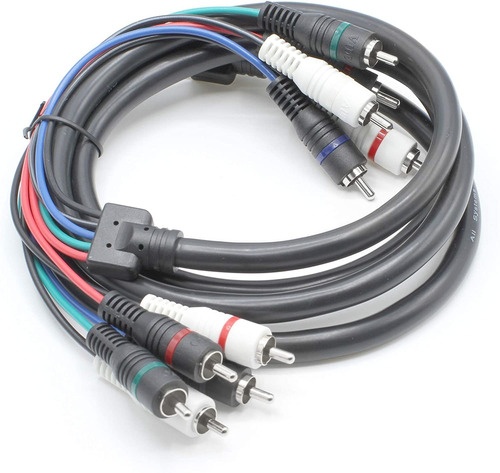 Cable De Audio Y Video, 5 Rca | Rgb + Rw | 3,6 M