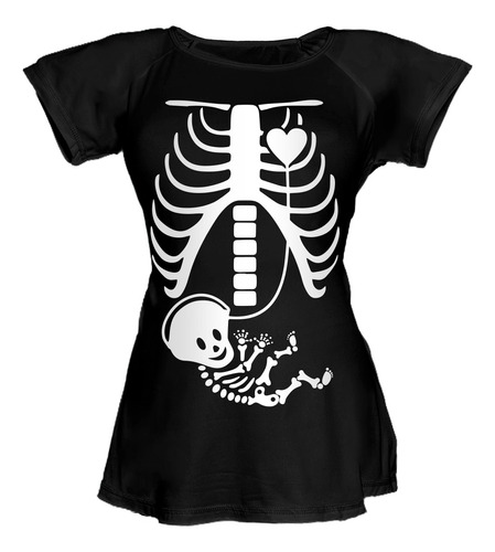 Blusa Para Embarazo Ranglan - Esqueleto Rx Escucha Corazón