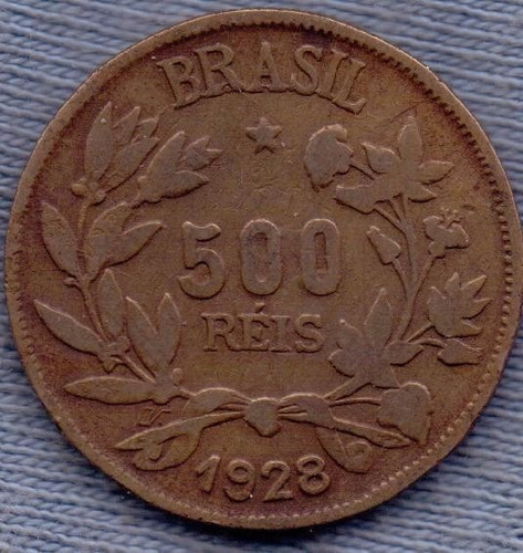 Brasil 500 Reis 1928 * Libertad *