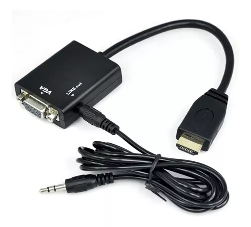 Adaptador de VGA a HDMI con Audio USB en Venta