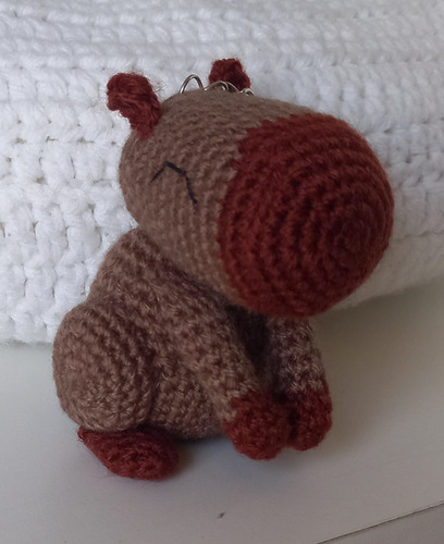 Amigurumi Carpincho Tejido A Crochet (c/llavero)