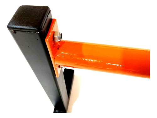 Barra Paralela Chão Calistenia Remada Invertida 100x100cm Cor Laranja-claro