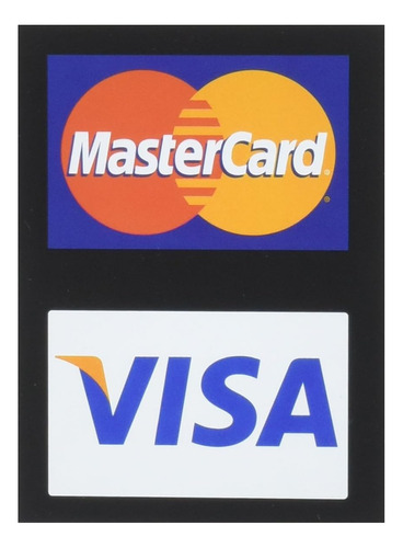 Calcomanías De Tarjeta De Crédito Mastercard/visa (pa...