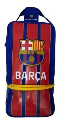 Botinero Barcelona Bolso Futbol Botines Neceser Lic Oficial Color Azul/rojo/amarillo