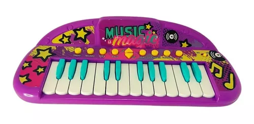 Teclado Musical Infantil - Show - Grava e Reproduz - Rosa - Toyng