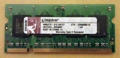 Memoria RAM 1GB 1 Kingston KTH-ZD8000B/1G