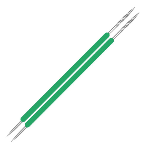 Kit 2 Palito Verde Bastão Duplo Para Unhas E Cutículas