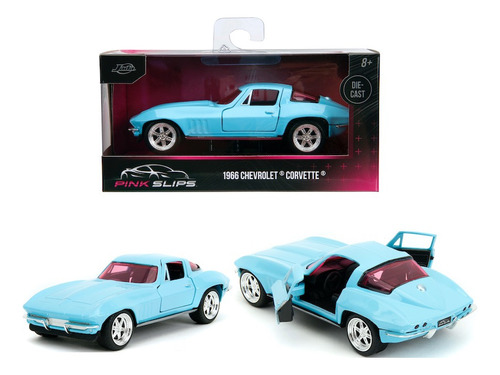 Jada 1:32 1966 Chevrolet Corvette  Sky Blue  Pink Slips