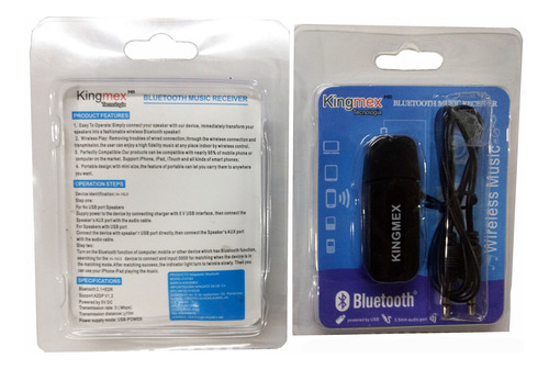 Adaptador Receptor De Música Bluetooth Inalámbrico Usb