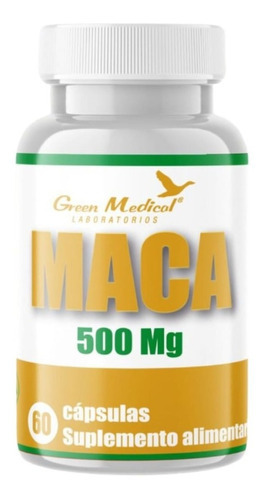 Maca 500mg 60cap Green Medical Sabor No Aplica